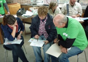 photo of teacher/educators discussing sustainability in farming from the children's books